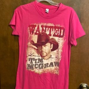 Size large, Tim McGraw, pink T-shirt
